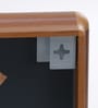Aluminium Wall Mounted Bathroom Vanity In Teak Yellow