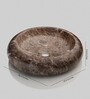 Round Shape Brown Counter Top Wash Basin (H: 4.4, W: 18.4, D: 18.4 Inches)