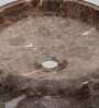 Round Shape Brown Counter Top Wash Basin (H: 4.4, W: 18.4, D: 18.4 Inches)
