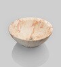 Round Shape Ivory Counter Top Wash Basin (H: 7.2, W: 16.4, D: 16.4 Inches)