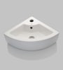 Triangle Shape White  Counter Top Wash Basin (H: 5.2, W: 17.4, D: 12.8 Inches)
