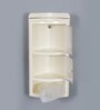 Plastic Ivory 3 Compartment Bathroom Cabinet (L: 7.5, W: 11, H: 23 Inches)