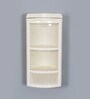Plastic Ivory 3 Compartment Bathroom Cabinet (L: 7.5, W: 11, H: 23 Inches)