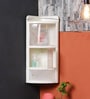 Plastic Ivory 3 Compartment Bathroom Cabinet (L: 7.5, W: 11, H: 23 Inches)