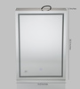 Stainless Steel Silver 2 Compartment Mirror Bathroom Cabinet With Mirror & Led Light (L: 14.3, W: 5, H: 20.3 Inches)