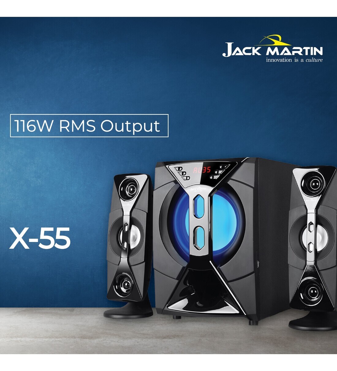 Buy JM X55 2.1 Home Theatre System in Black Colour by Jack Martin