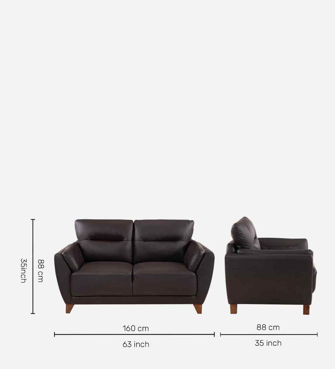 Buy Johanna 2 Seater Sofas In Brown Finish at 40% OFF by Durian
