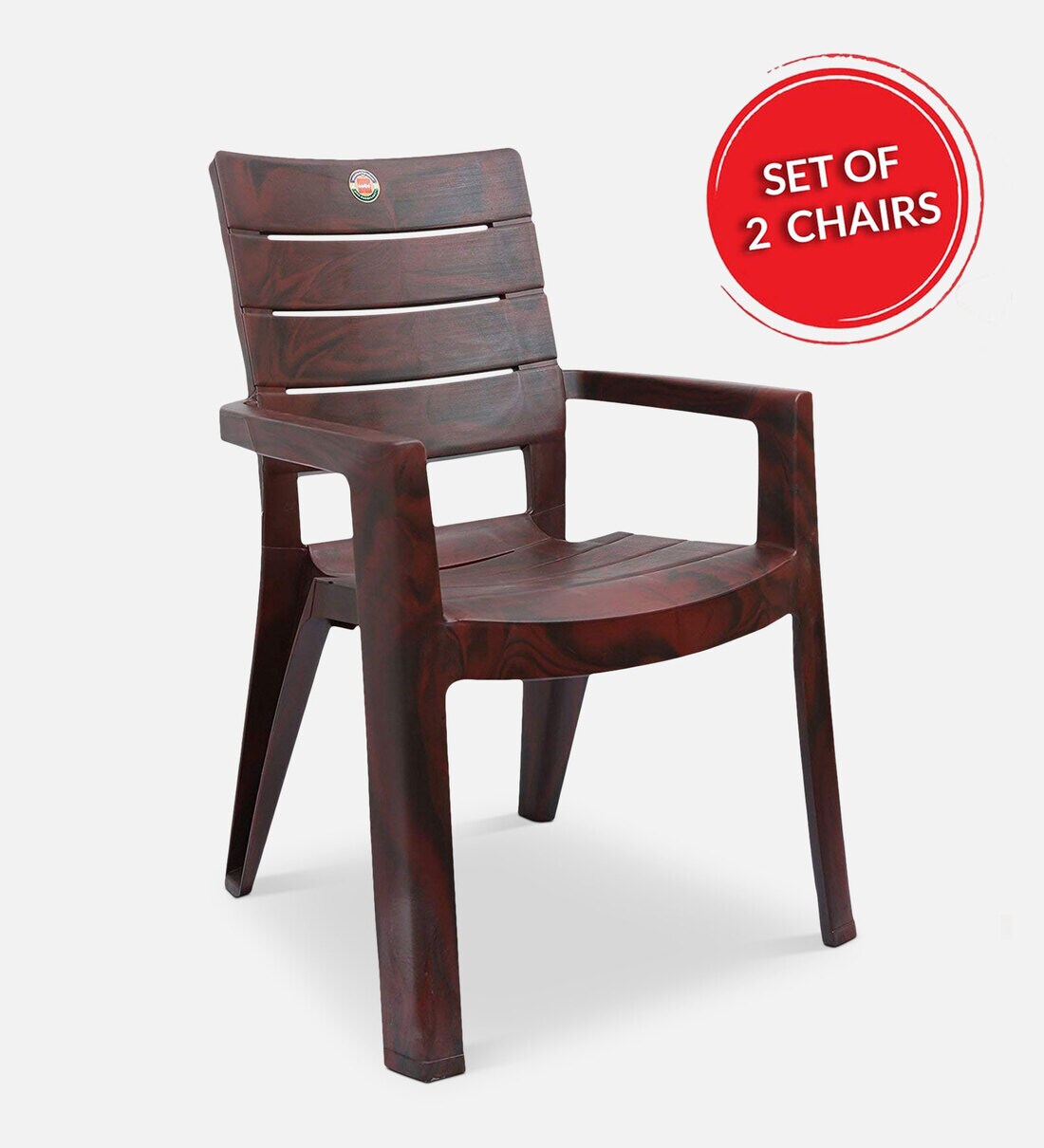 Buy Jordan Plastic Chair (Set of 2) in Rosewood Colour by Cello Online