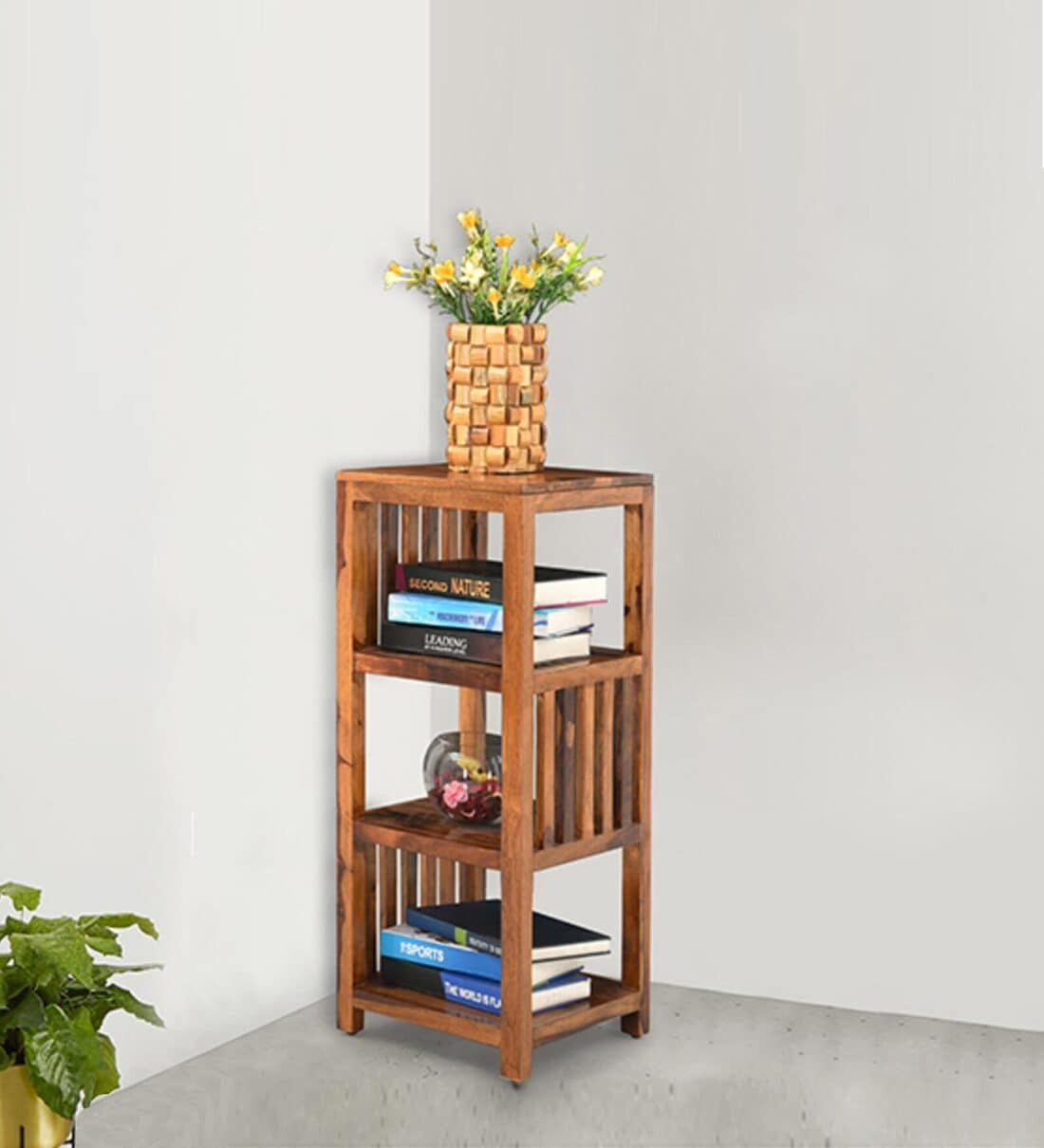 Buy Jordon Sheesham Wood Bookshelf In Brown Colour At Off By Royaloak Pepperfry