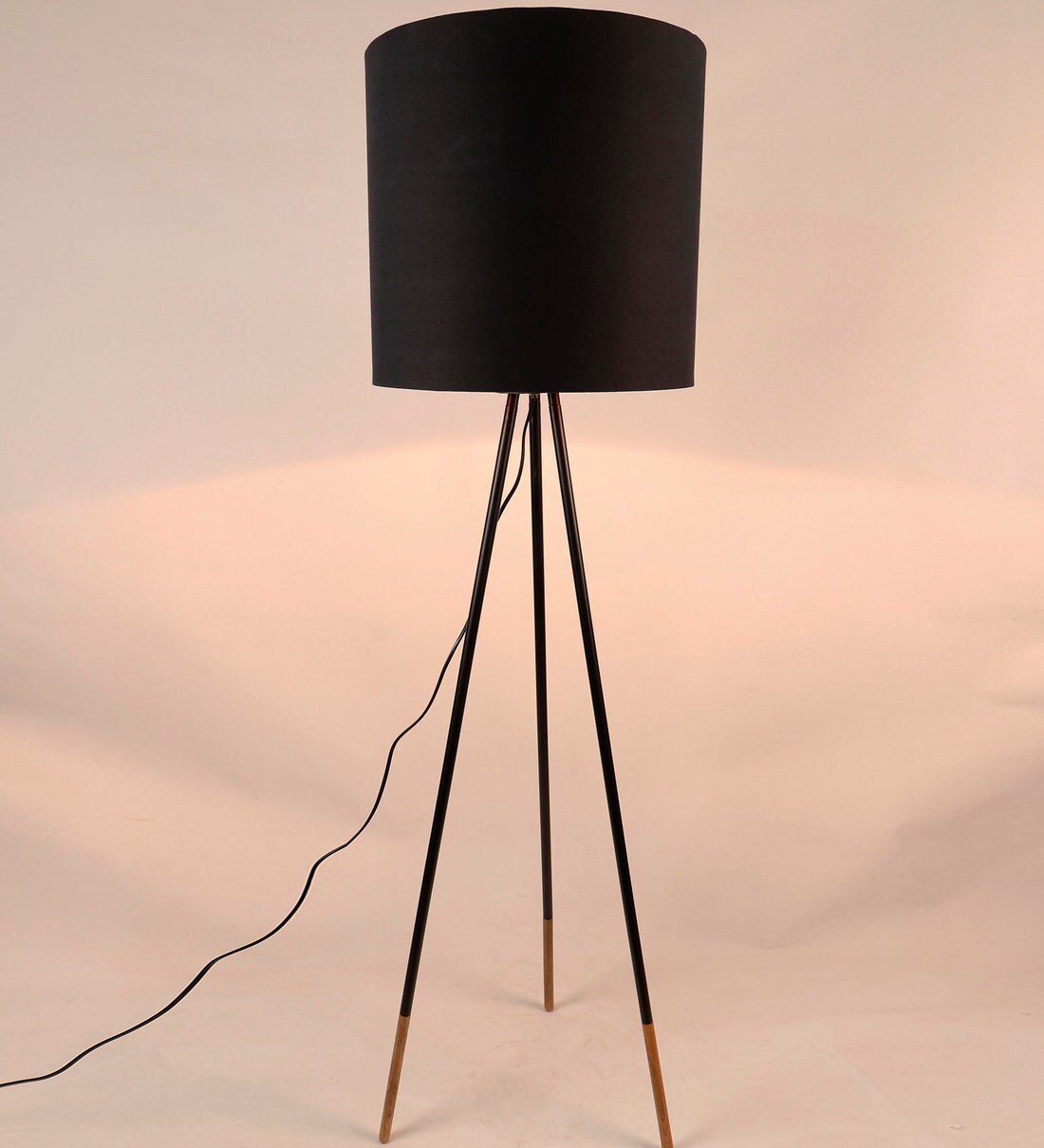 Buy Joss Stick Lamp Stand Black Fabric Shade Floor Lamp With Black Base
