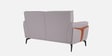 Jonas Leatherette 2 Seater Sofa In Oyster Grey Colour