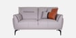 Jonas Leatherette 2 Seater Sofa In Oyster Grey Colour