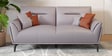 Jonas Leatherette 3 Seater Sofa In Oyster Grey Colour