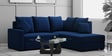 Jordan Fabric LHS Sectional Sofa in Blue Colour