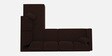 Jordan Fabric LHS Sectional Sofa in Brown Colour