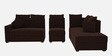 Jordan Fabric LHS Sectional Sofa in Brown Colour