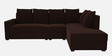 Jordan Fabric LHS Sectional Sofa in Brown Colour