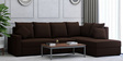 Jordan Fabric LHS Sectional Sofa in Brown Colour