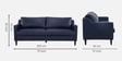 Jordana 3 Seater Sofa In Blue Colour With Matte Finish
