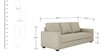 Jordana Three Seater Sofa in Beige Colour
