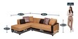 Joy RHS 6 Seater Sectional Sofa In Beige Colour