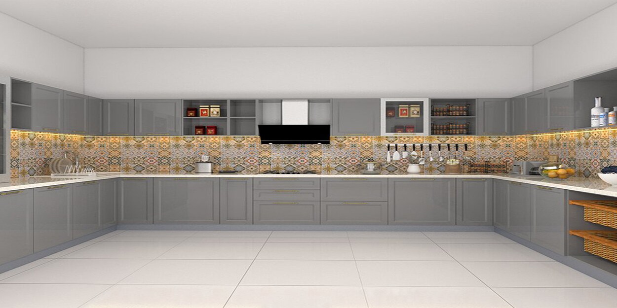 Buy Jody U Shaped Modular Kitchen Designed in MDF at 15 OFF by