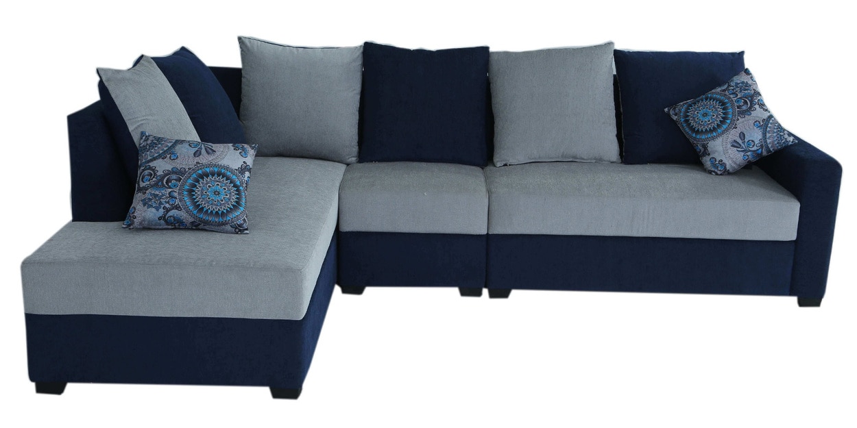 Buy Jordan RHS Sectional Sofa In Blue & Grey Colour By Muebles Casa