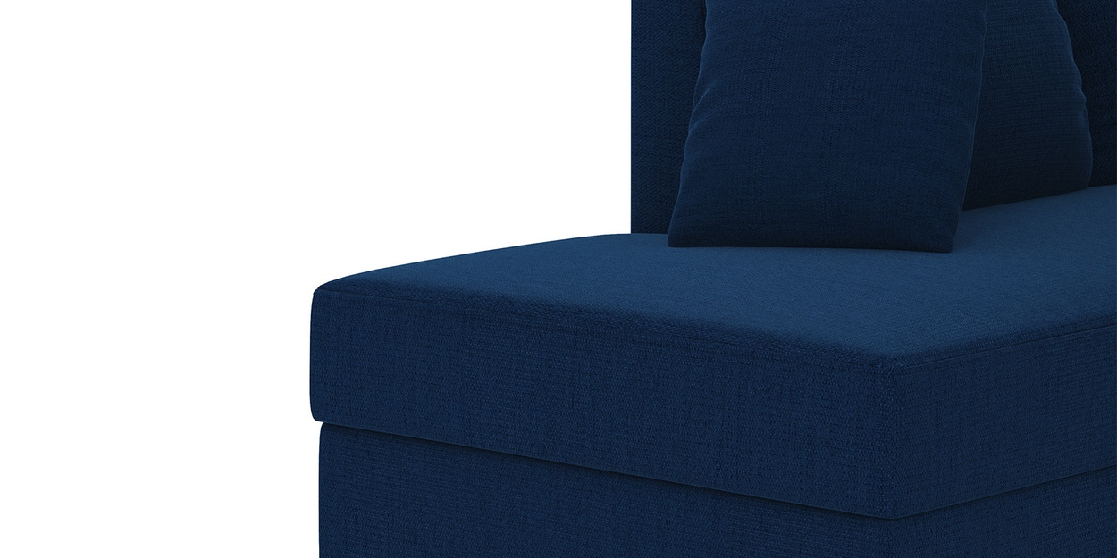 Buy Jordan Fabric RHS Sectional Sofa(3+ Lounger)in Blue Colour by