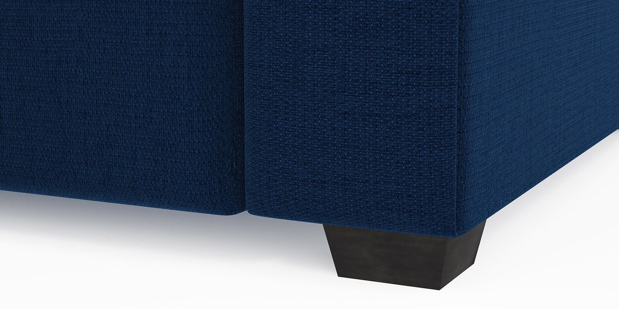 Buy Jordan Fabric RHS Sectional Sofa(3+ Lounger)in Blue Colour by