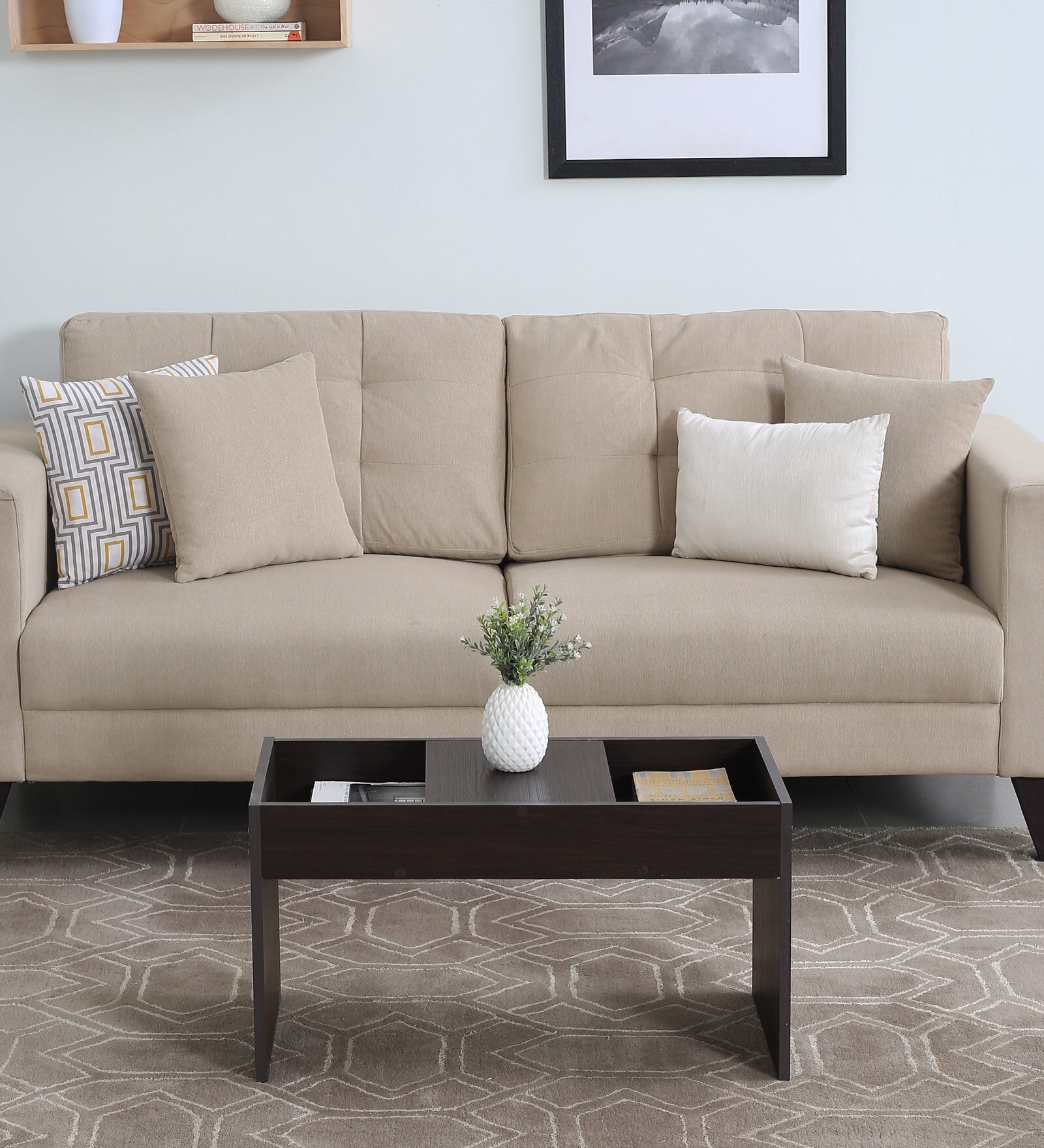Joan Coffee Table In Brown Colour