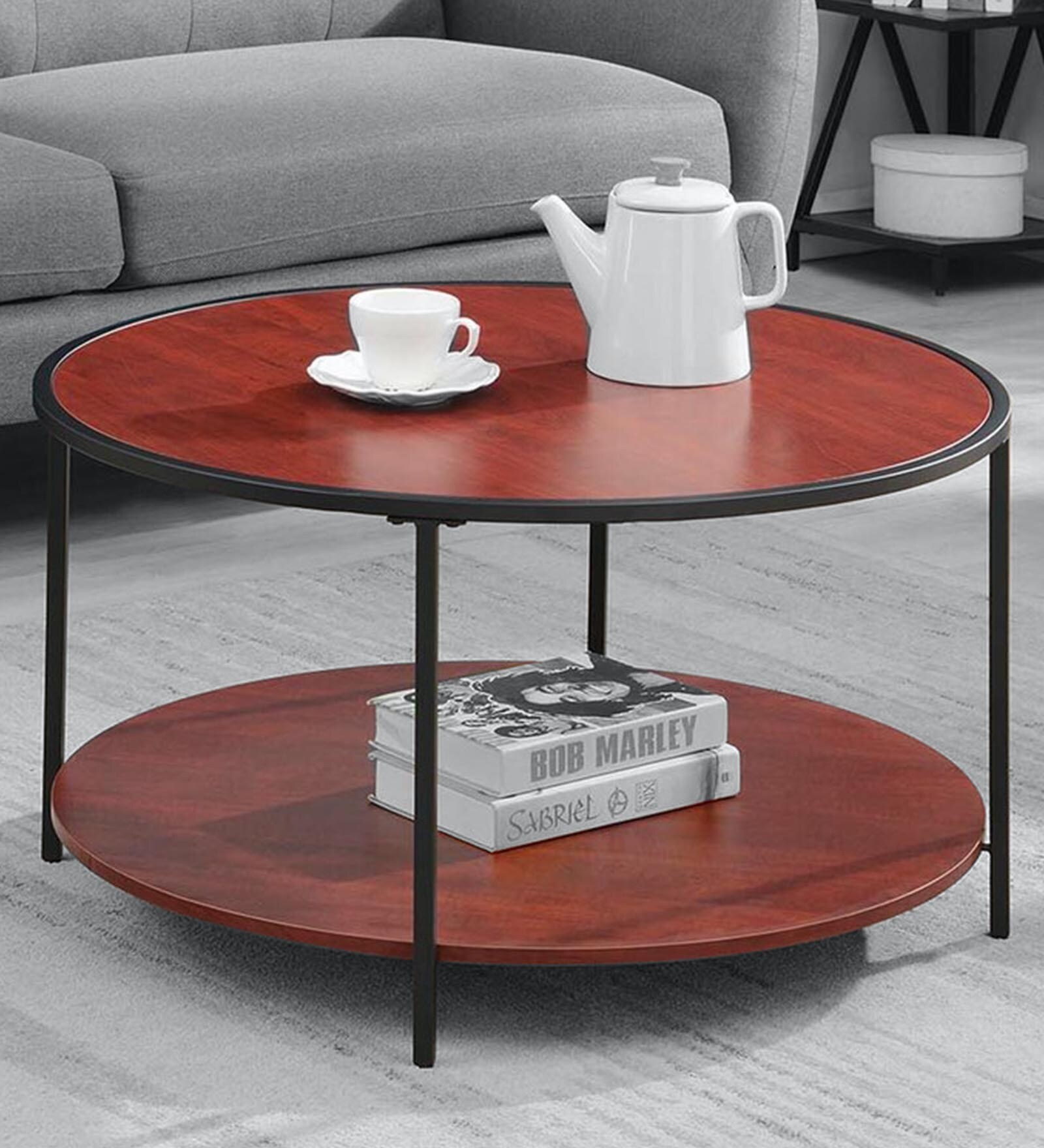 Buy Joanna Coffee Table in Mahogany Colour at 50 OFF by Furncasa