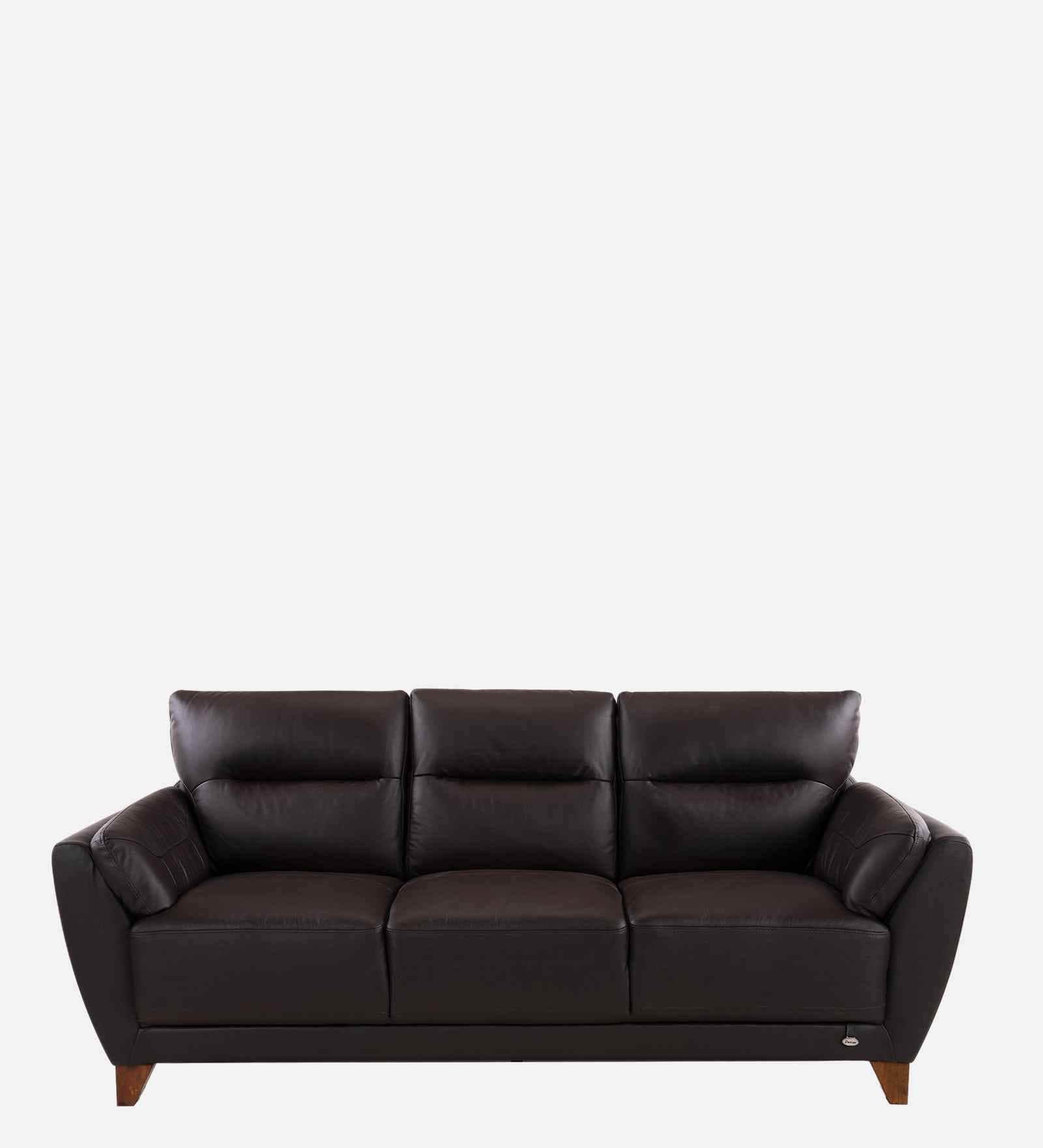 Johanna 3 Seater Sofas In Brown Finish Johanna 3 Seater Sofas In Brown Finish