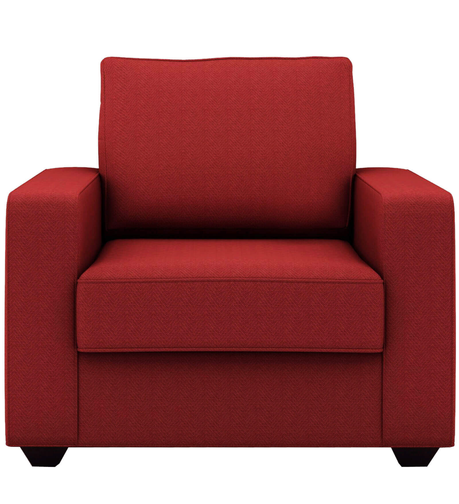 Buy Jordana One Seater Sofa in Cherry Colour by CasaCraft Online 1