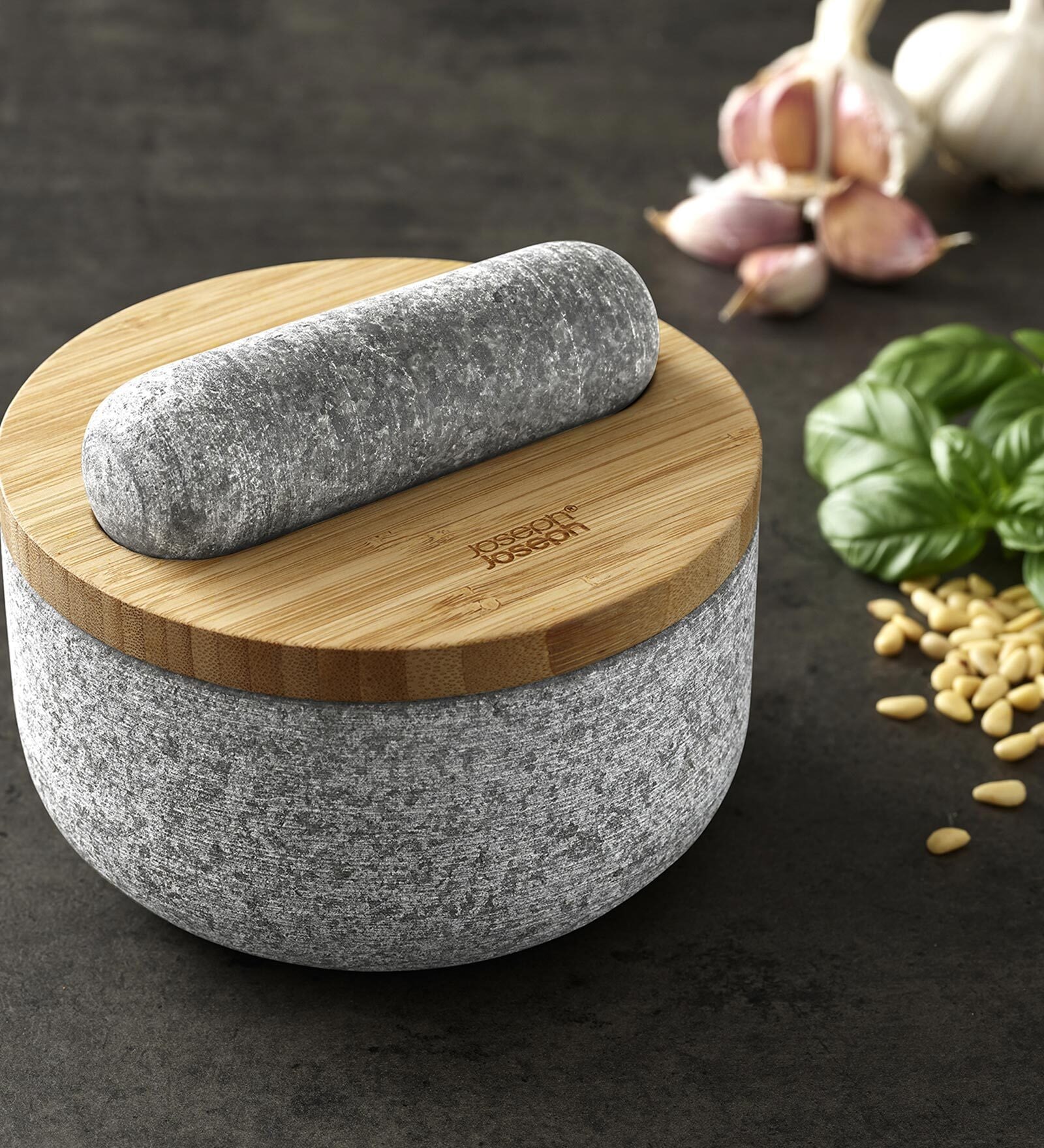 Joseph Joeseph Gadgets Dash Pestle & Mortar With Bamboo Lid