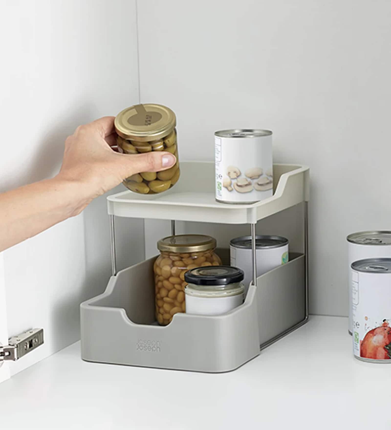 DrawerStore Expanding Cookware Organiser (Grey)