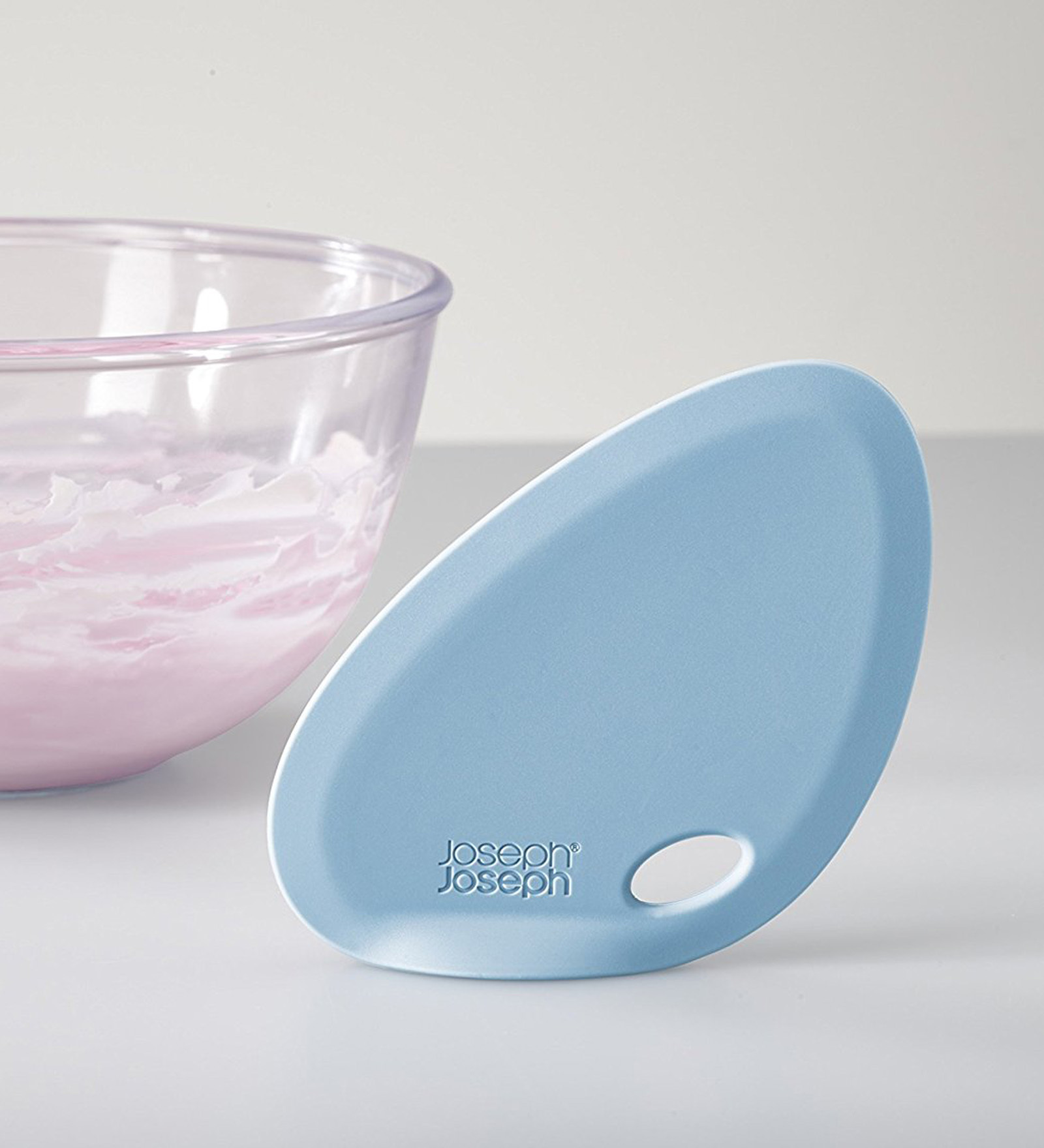Fin Silicone Blue Plastic Bowl Scraper