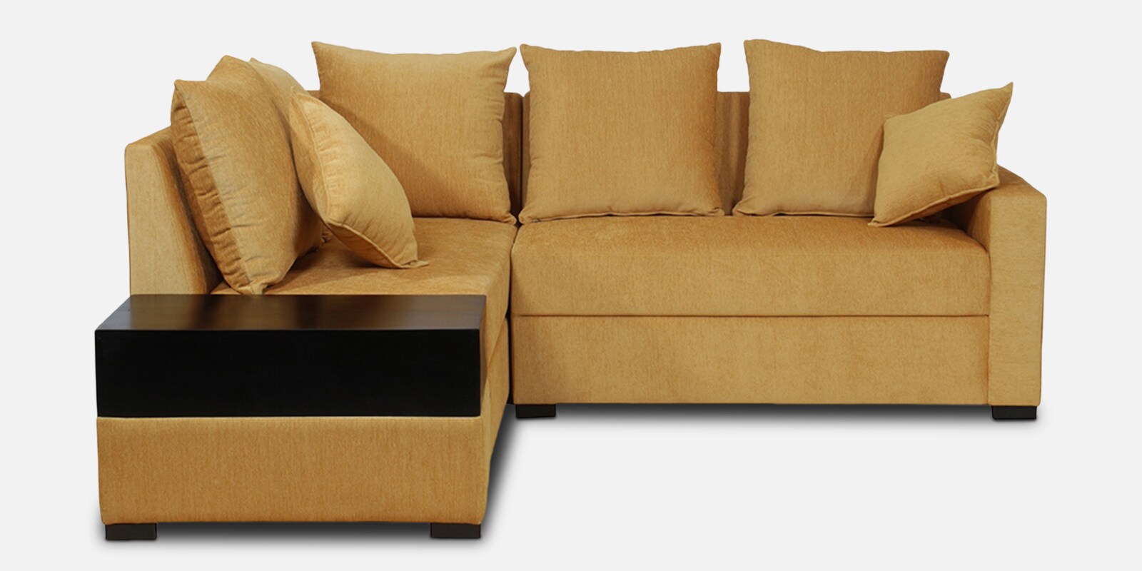Buy Jordan Fabric RHS Sectional Sofa(2+Lounger)in Brown Colour by Muebles Casa Online