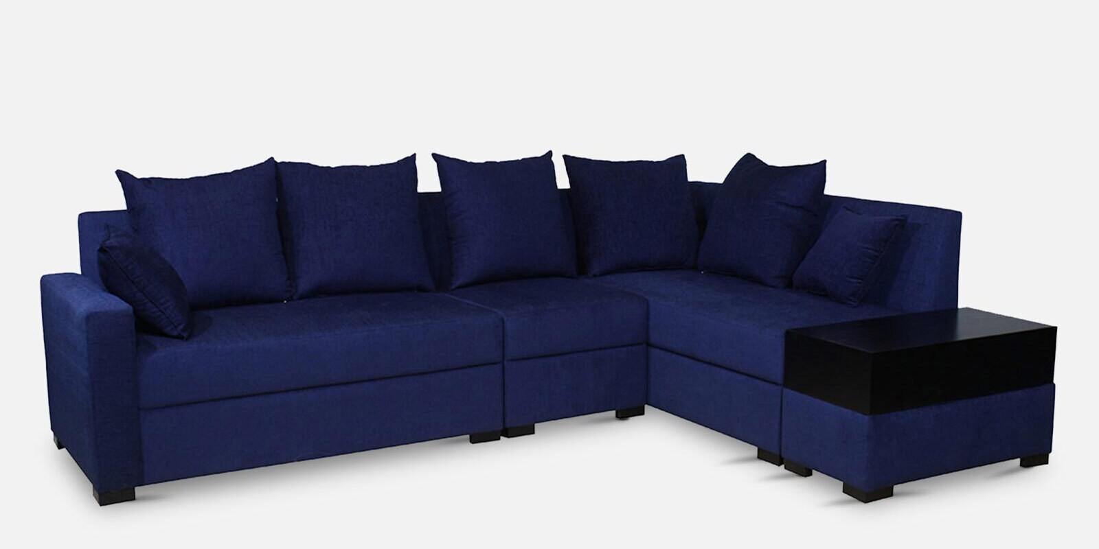 Buy Jordan Fabric RHS Sectional Sofa in Navy Blue Colour with box at 20