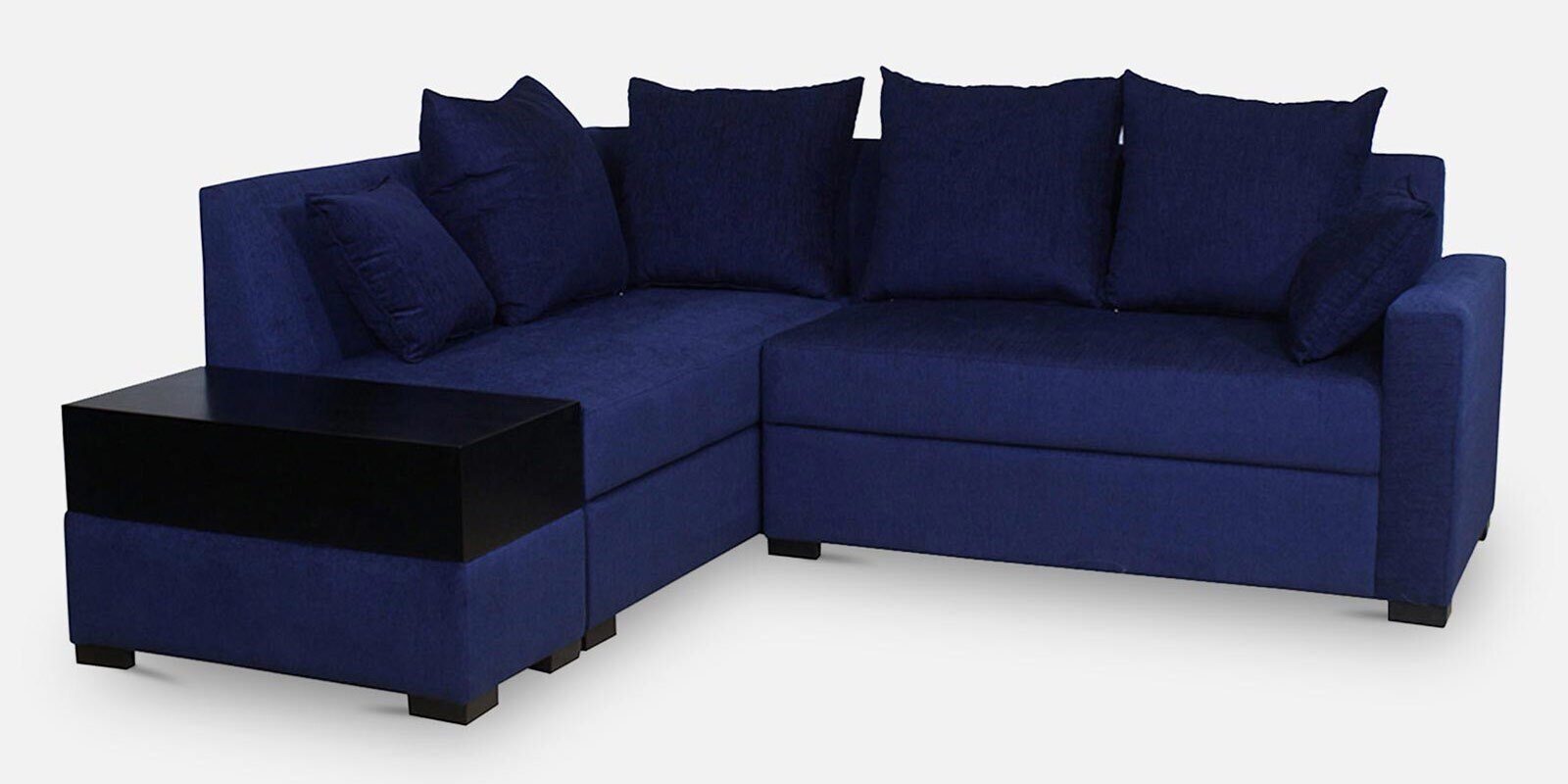 Buy Jordan Fabric LHS Sectional Sofa in Navy Blue Colour with Box at 20