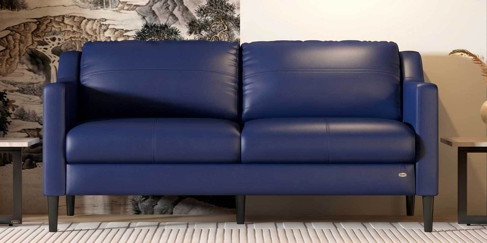Jordana 3 Seater Sofa In Blue Colour With Matte Finish