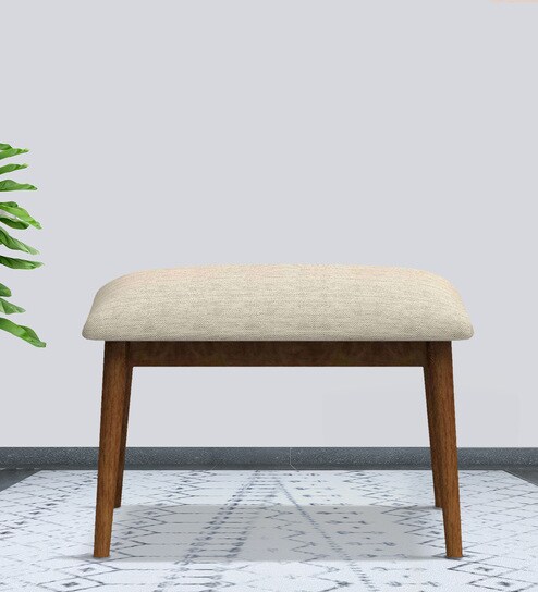 Jodhpur Fabric Seating Stool in Srilanka Ivory Colour