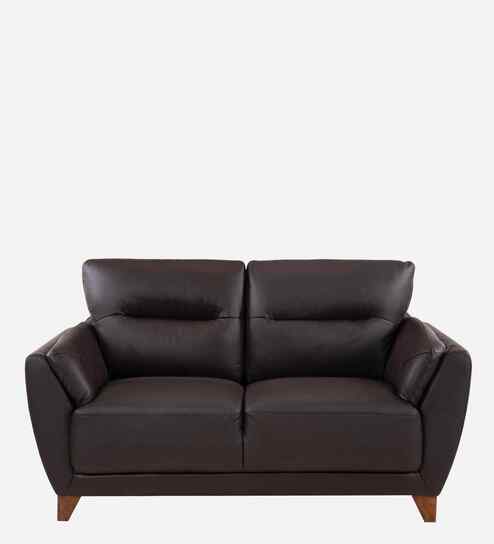 Johanna 2 Seater Sofas In Brown Finish