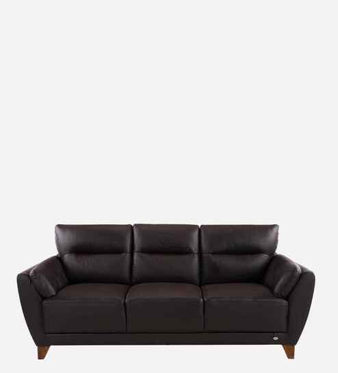 Johanna 3 Seater Sofas In Brown Finish