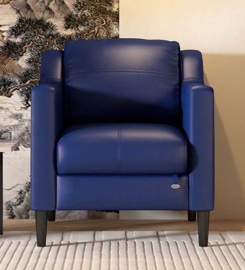 Jordana 1 Seater Sofa In Blue Colour With Matte Finish