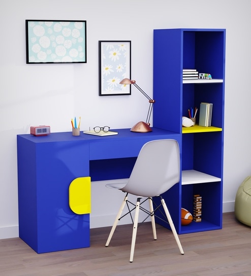Joy Ride Study Table In Electric Blue Colour