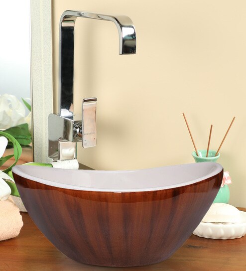 Buy Joyo Cera Designer Brown Wash Basin Online Wash Basins