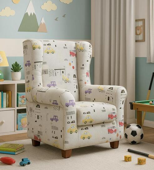 Joyville High Back Kids Sofa In Dark Grey Colour