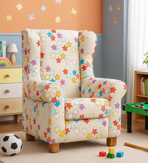 Joyville High Back Kids Sofa In Light Grey Colour