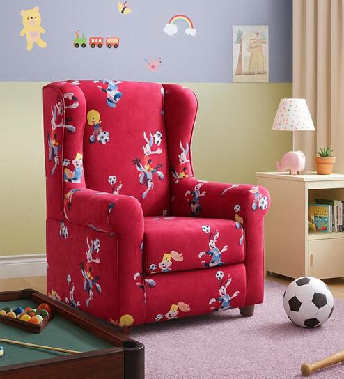 Joyville High Back Kids Sofa In Red Colour