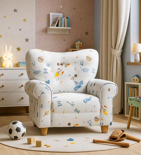 Joyville Low Back Kids Sofa In Grey Colour